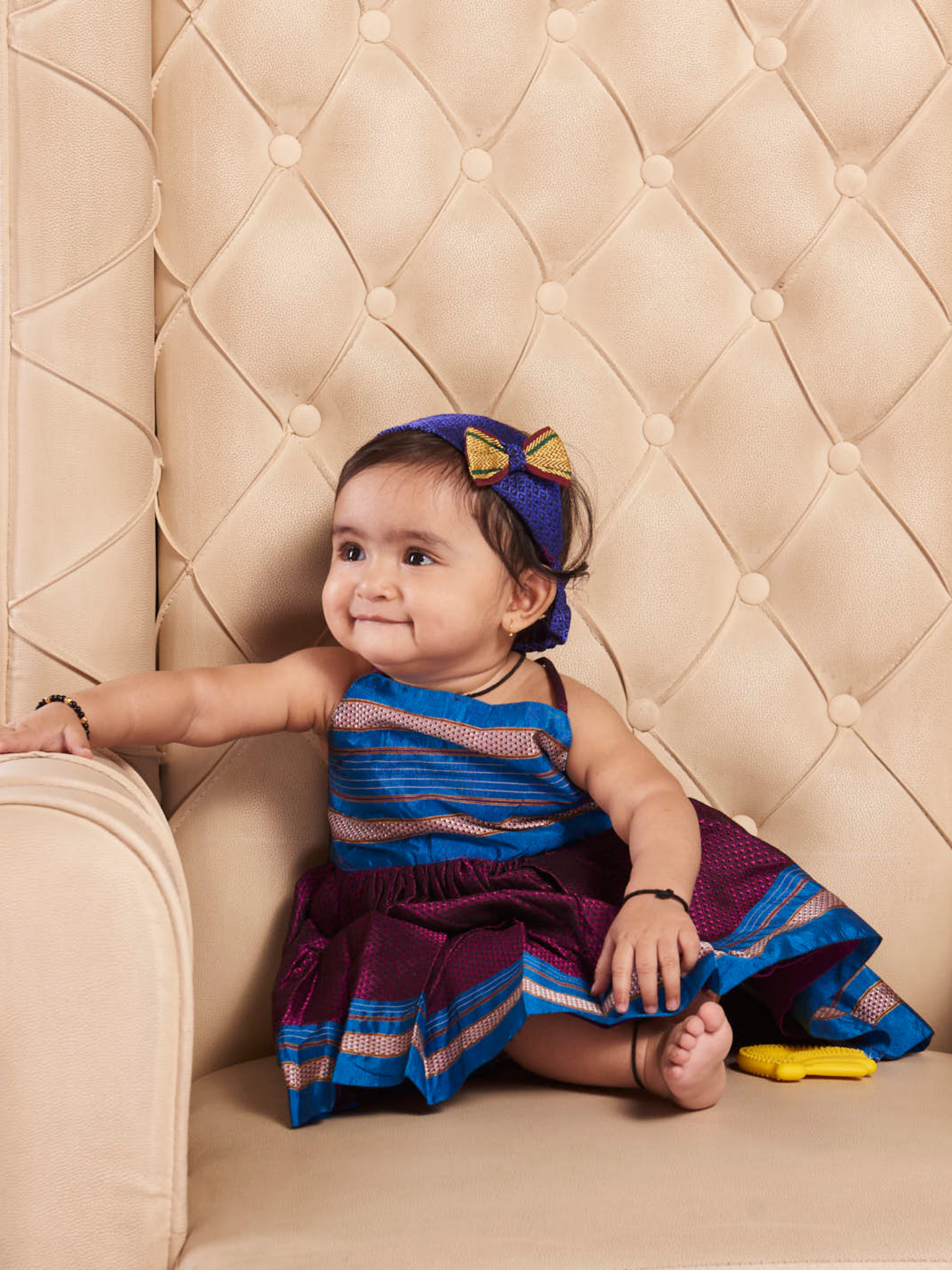 Blue-Purple Khan Cotton Frock