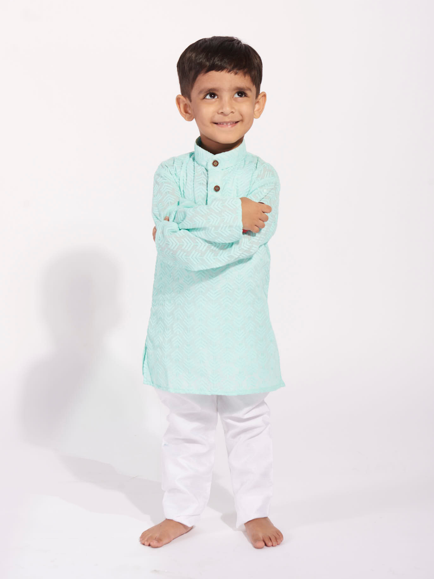 Sky Blue Kurta Pyjama for Boys