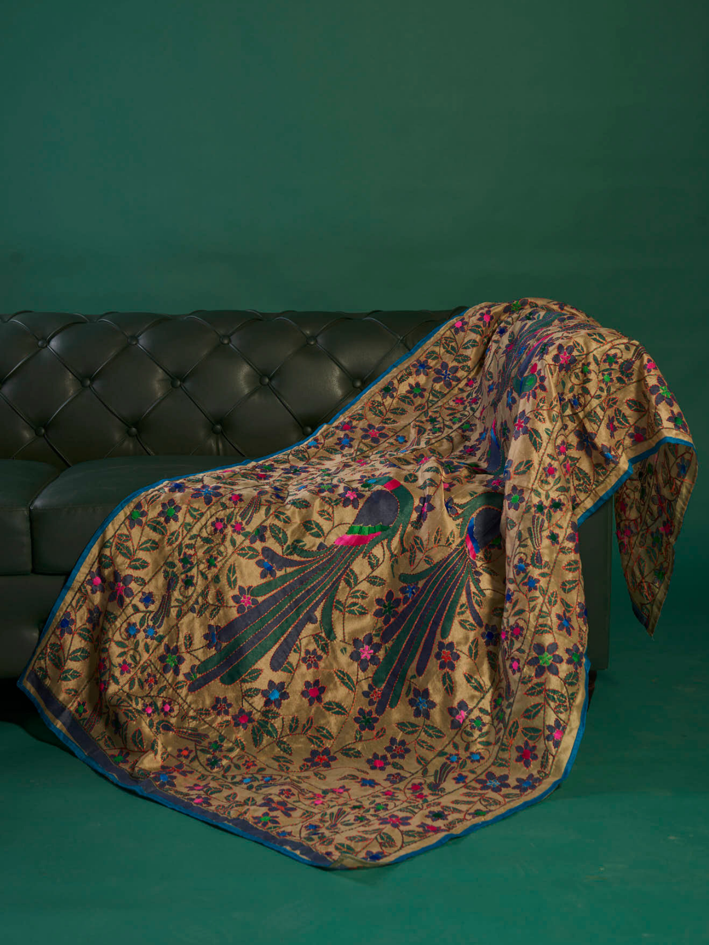 Kantha Silk Dupatta