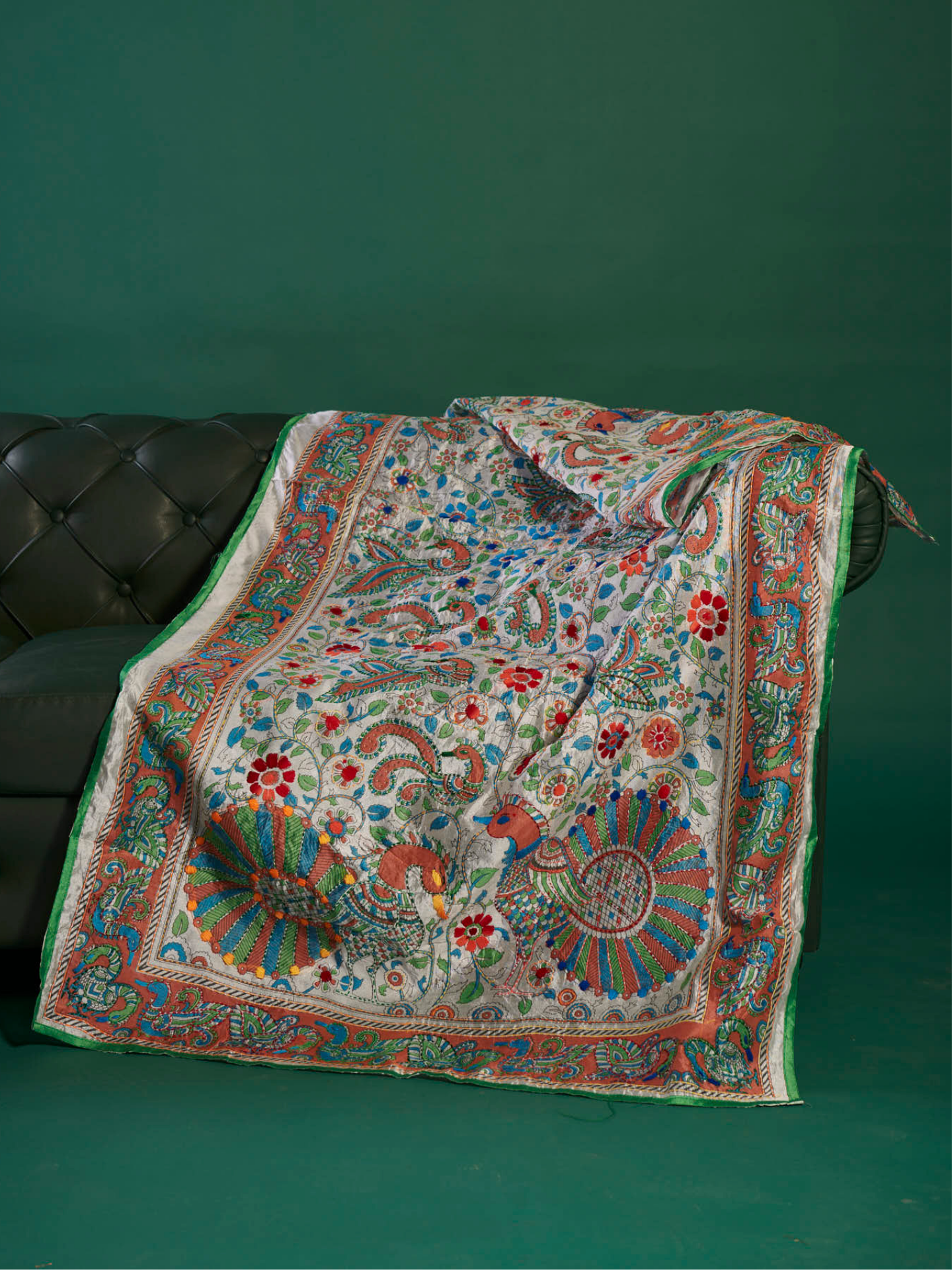 Kantha Silk Dupatta