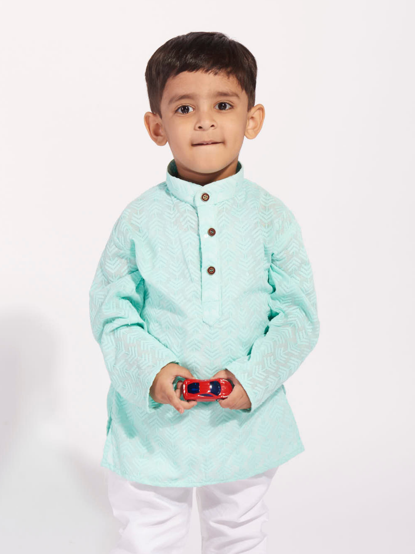 Sky Blue Kurta Pyjama for Boys