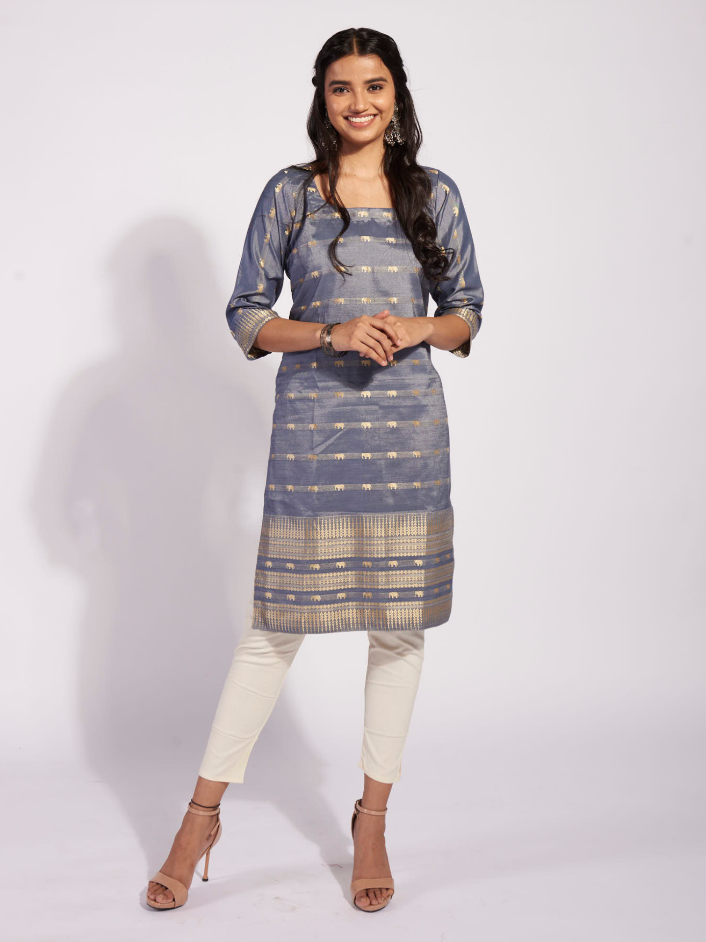 Royal Elephants Kurti Set