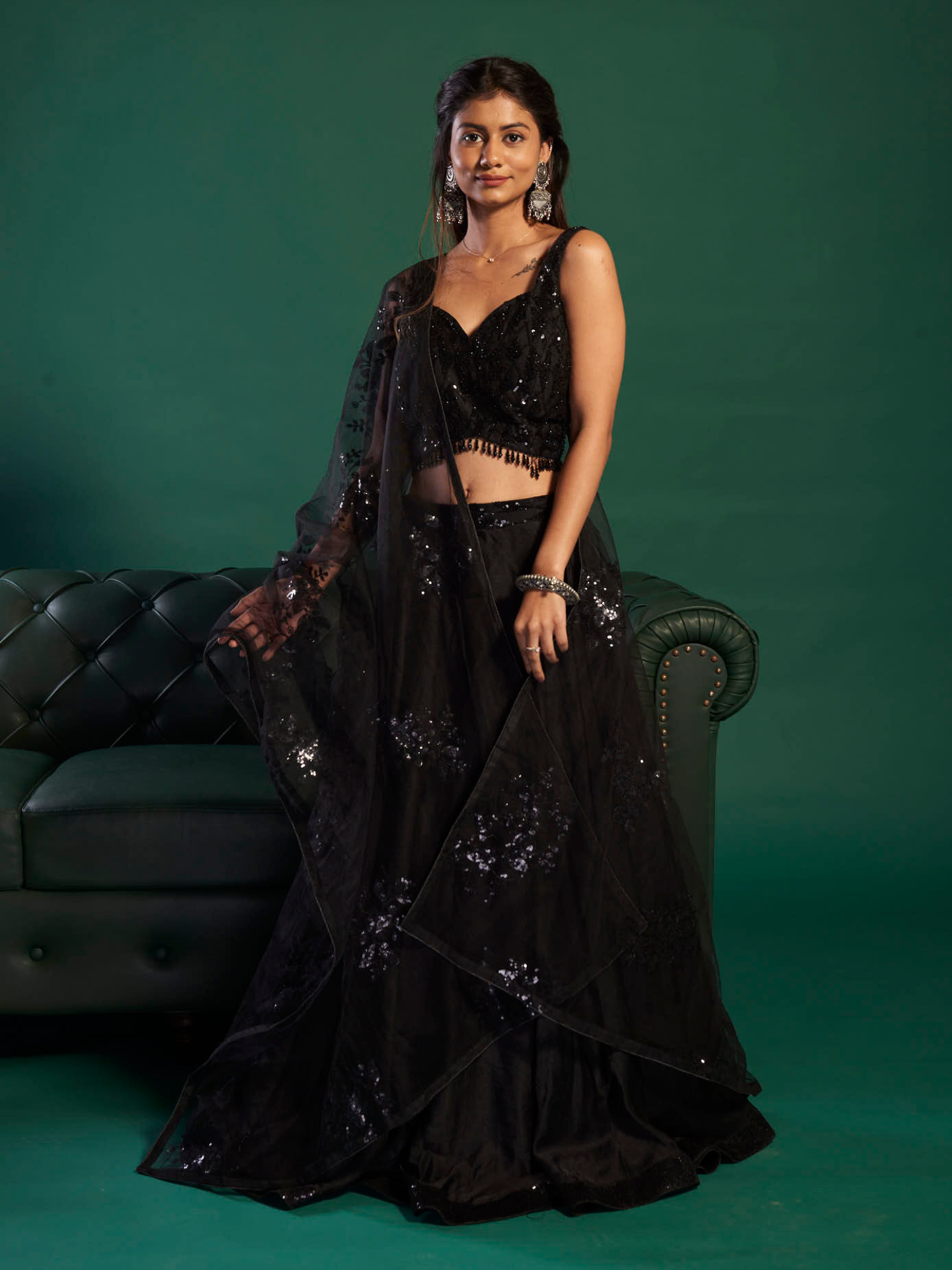 Midnight Mystique Lehenga Set