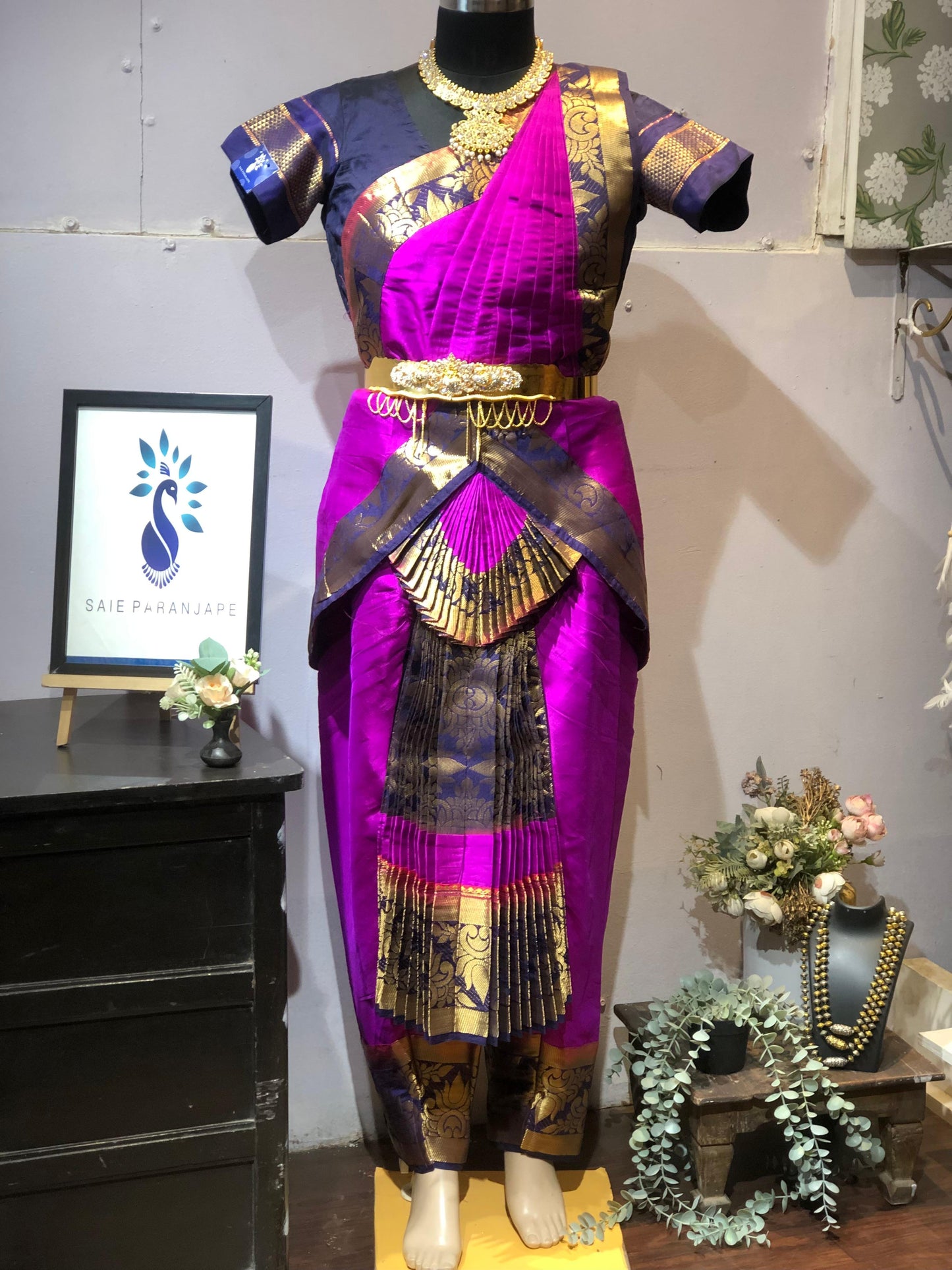 Semi-Silk Paithani Bharatnatyam costume