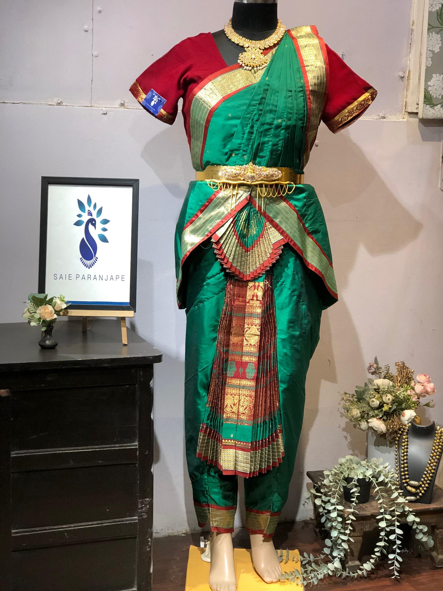 Semi-Silk Paithani Bharatnatyam costume