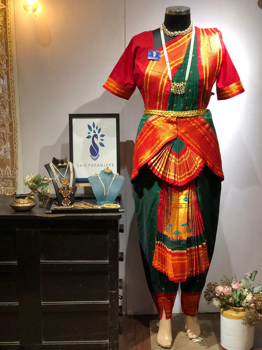 Semi-silk Bharatnatyam costume