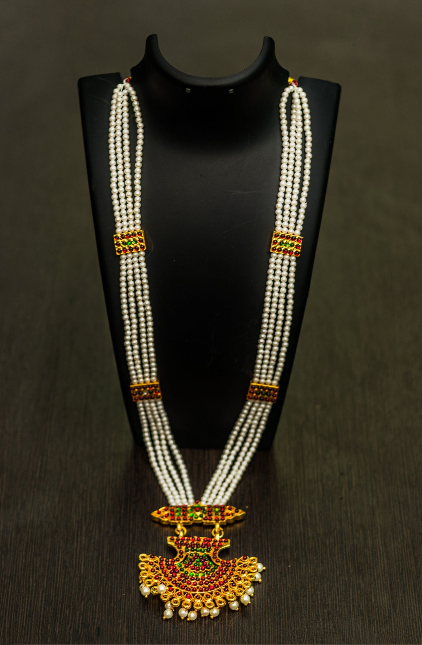 Pearl Temple Long Necklace